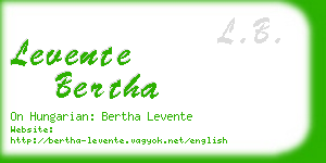 levente bertha business card